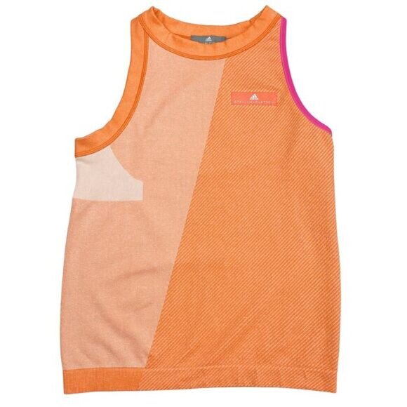 STELLA MCCARTNEY X ADIDAS Barricade Tank Sz Medium Orange - Picture 2 of 6